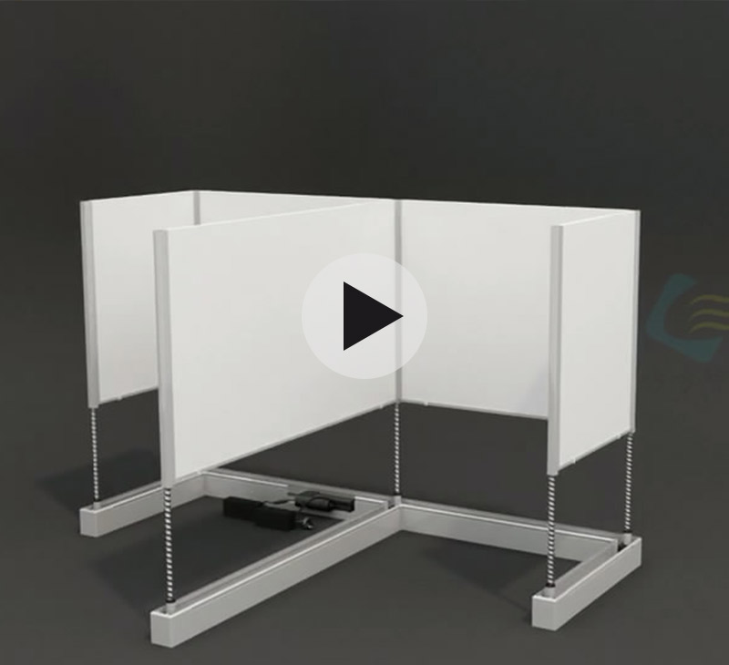 第二代升降屏風(fēng)標(biāo)準(zhǔn)化語(yǔ)音測(cè)試考場(chǎng)電腦桌安裝